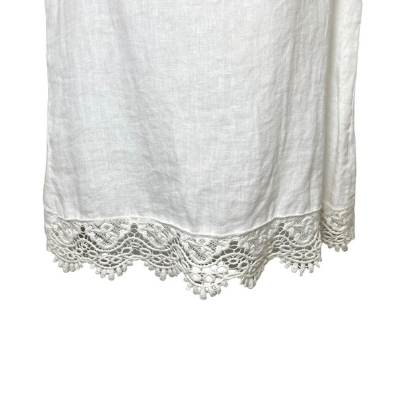 Lungo L’Arno‎ Linen Made in Italy Sleeveless Top, White, Size Small - Picture 3 of 9